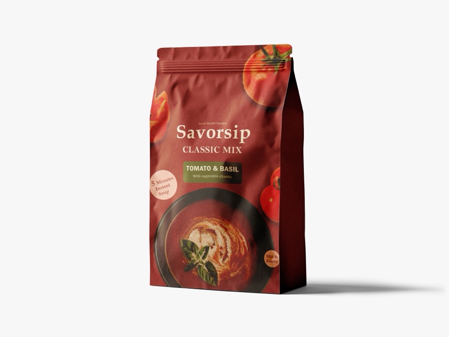 Craft paper pouch mockup