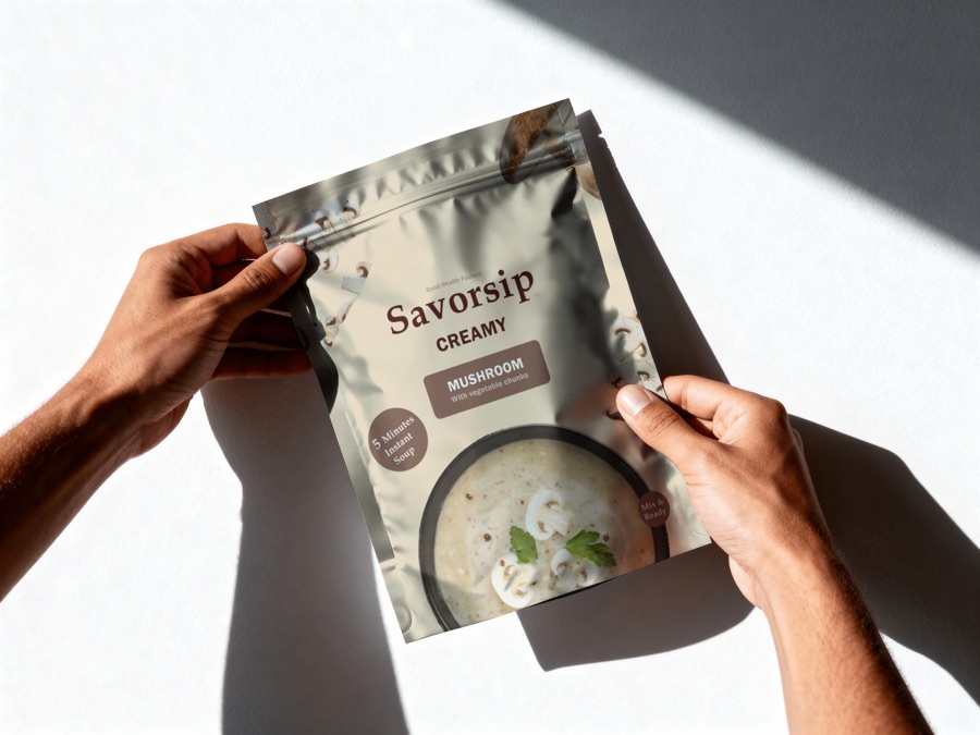 Stand-up pouch packaging mockup